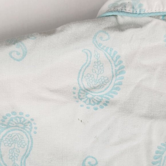 Three J NYC Boho Paisley Floral Cotton Button Up Pajama Top sz M - Picture 6 of 7